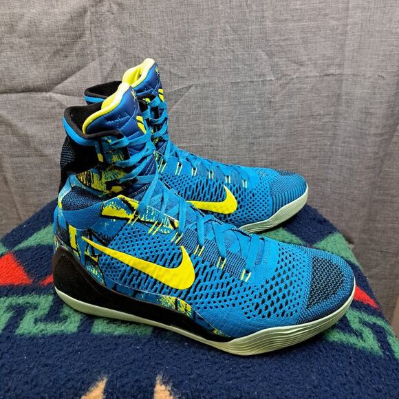 %Size 13 - Nike Kobe 9 Elite Perspective Men Sneakers Neon Turquoise/Volt - A1 main image 15